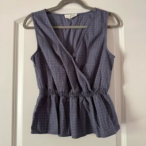 Women's Sleeveless Plaid Top